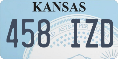 KS license plate 458IZD
