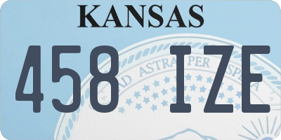 KS license plate 458IZE