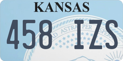KS license plate 458IZS