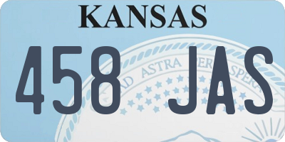 KS license plate 458JAS