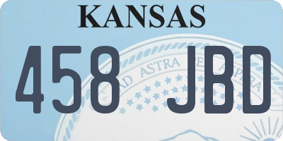 KS license plate 458JBD