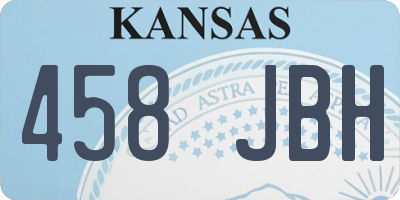 KS license plate 458JBH