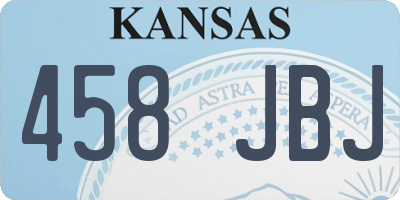 KS license plate 458JBJ