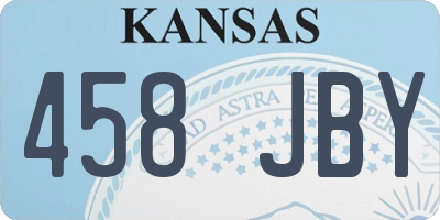 KS license plate 458JBY