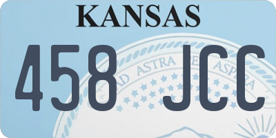 KS license plate 458JCC