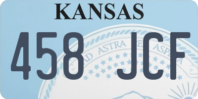 KS license plate 458JCF