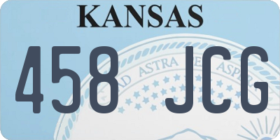 KS license plate 458JCG