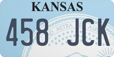 KS license plate 458JCK
