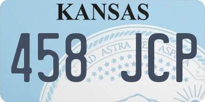 KS license plate 458JCP