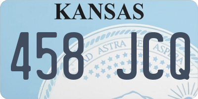 KS license plate 458JCQ