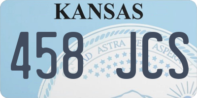 KS license plate 458JCS