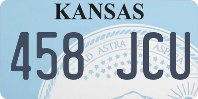 KS license plate 458JCU