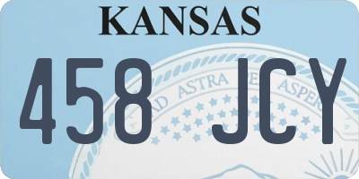 KS license plate 458JCY