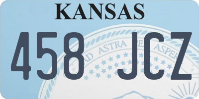 KS license plate 458JCZ