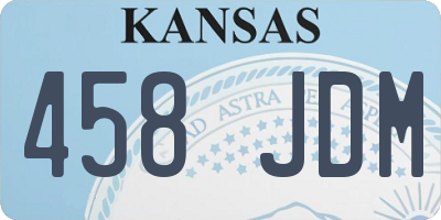 KS license plate 458JDM