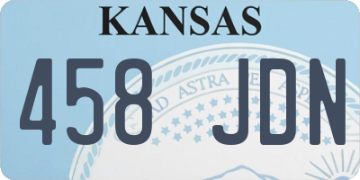 KS license plate 458JDN