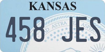 KS license plate 458JES