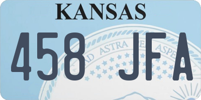 KS license plate 458JFA