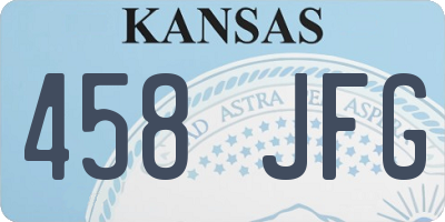 KS license plate 458JFG