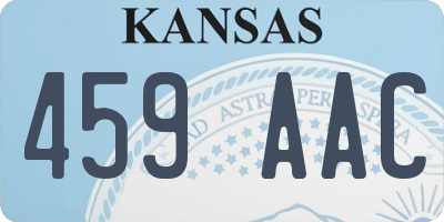 KS license plate 459AAC