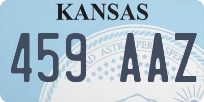 KS license plate 459AAZ