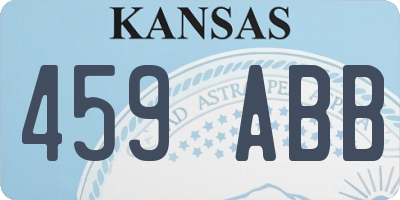 KS license plate 459ABB