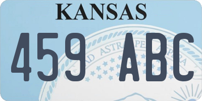 KS license plate 459ABC