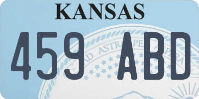 KS license plate 459ABD