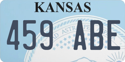 KS license plate 459ABE