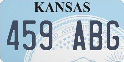KS license plate 459ABG