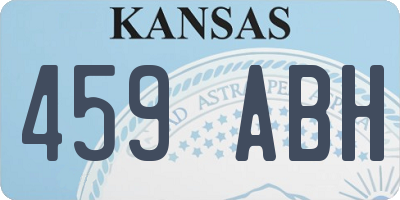 KS license plate 459ABH