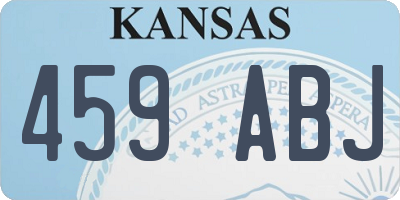 KS license plate 459ABJ