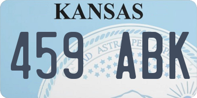 KS license plate 459ABK