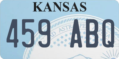 KS license plate 459ABQ