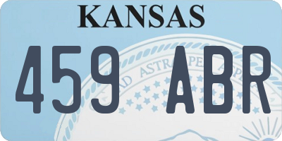 KS license plate 459ABR