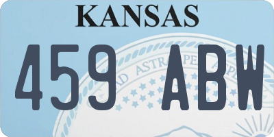 KS license plate 459ABW
