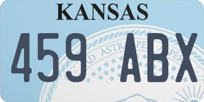 KS license plate 459ABX