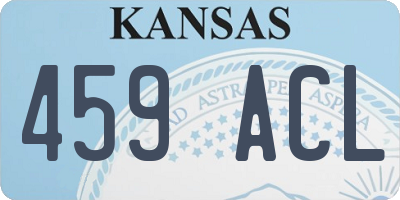 KS license plate 459ACL