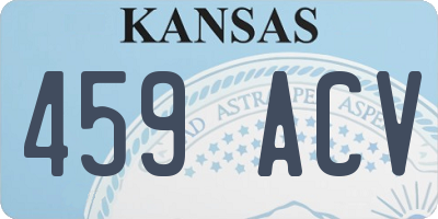 KS license plate 459ACV