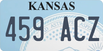 KS license plate 459ACZ