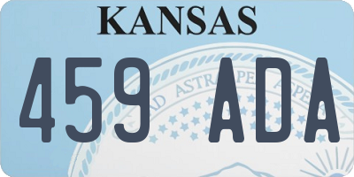 KS license plate 459ADA
