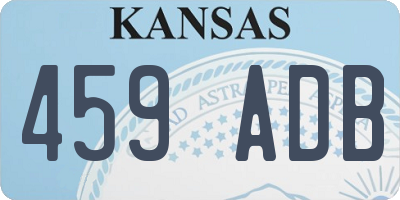 KS license plate 459ADB