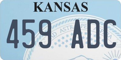 KS license plate 459ADC