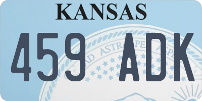 KS license plate 459ADK