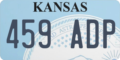 KS license plate 459ADP