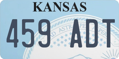 KS license plate 459ADT