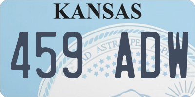 KS license plate 459ADW
