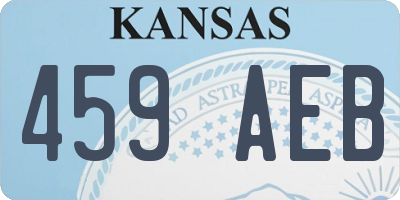 KS license plate 459AEB