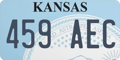 KS license plate 459AEC