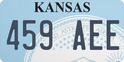 KS license plate 459AEE